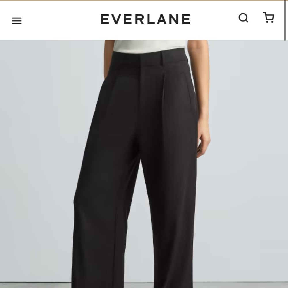 Black Everlane Way High Drape Pant size 8